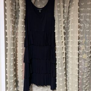 Style & Co. Black High Low Tiered Dress